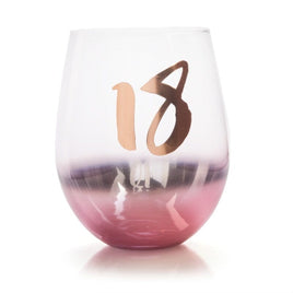 18th Birthday Blush Stemless Glass Kings Warehouse 