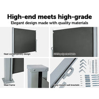 1.8X3M Retractable Side Awning Shade Home & Garden Kings Warehouse 