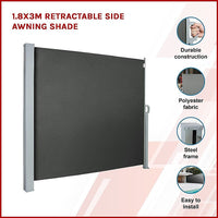 1.8X3M Retractable Side Awning Shade Home & Garden Kings Warehouse 