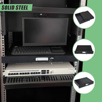 19" Rack Mount 2U Steel Plate DJ Drawer Equipment Cabinet Locking Lockable Electronics Kings Warehouse 