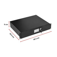 19" Rack Mount 2U Steel Plate DJ Drawer Equipment Cabinet Locking Lockable Electronics Kings Warehouse 