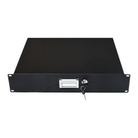 19" Rack Mount 2U Steel Plate DJ Drawer Equipment Cabinet Locking Lockable Electronics Kings Warehouse 