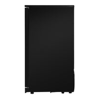 198L Bar Fridge Dual Glass Door w/Light Black Appliances Kings Warehouse 