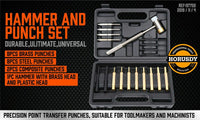 19Pc Hammer & Punch Set Brass / Roll Pin Punch Gun Builder Gunsmith Maintenance Tools Kings Warehouse 