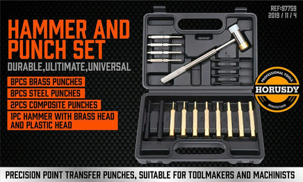 19Pc Hammer & Punch Set Brass / Roll Pin Punch Gun Builder Gunsmith Maintenance Tools Kings Warehouse 