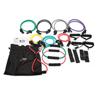 19PC Resistance Exercise Fitness Bands Tubes Kit Yoga Set Sports & Fitness Kings Warehouse 