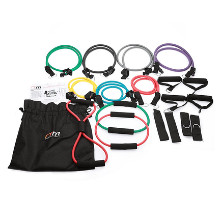 19PC Resistance Exercise Fitness Bands Tubes Kit Yoga Set Sports & Fitness Kings Warehouse 