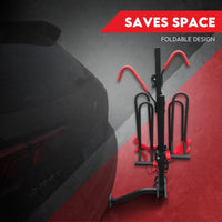 2 Bicycle Bike Rack Rear Car Carrier 2" Hitch Mount Platform Foldable Sports & Fitness Kings Warehouse 