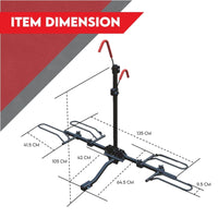 2 Bicycle Bike Rack Rear Car Carrier 2" Hitch Mount Platform Foldable Sports & Fitness Kings Warehouse 