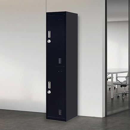2-Door Vertical Locker for Office Gym Shed School Home Storage Furniture Kings Warehouse 