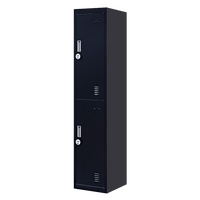2-Door Vertical Locker for Office Gym Shed School Home Storage Furniture Kings Warehouse 