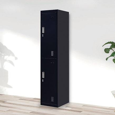 2-Door Vertical Locker for Office Gym Shed School Home Storage Furniture Kings Warehouse 