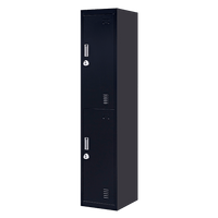 2-Door Vertical Locker for Office Gym Shed School Home Storage Furniture Kings Warehouse 