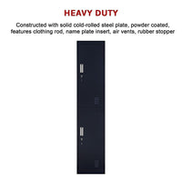 2-Door Vertical Locker for Office Gym Shed School Home Storage Furniture Kings Warehouse 