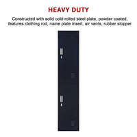 2-Door Vertical Locker for Office Gym Shed School Home Storage Furniture Kings Warehouse 