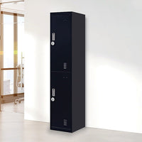 2-Door Vertical Locker for Office Gym Shed School Home Storage Furniture Kings Warehouse 