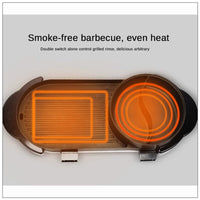 2 in 1 BBQ Barbecue Electronic Pan Grill Teppanyaki Hot Pot Hotpot Steamboat Kings Warehouse 