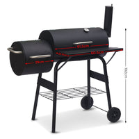 2-in-1 Outdoor Barbecue Grill & Offset Smoker Kings Warehouse 