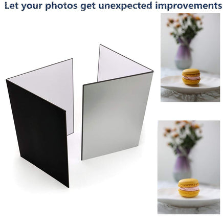 2 Pack A3 3 in 1 Photography Light Reflector Cardboard Light Diffuser Board Black, Silver, White Kings Warehouse 