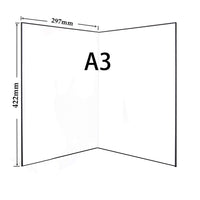 2 Pack A3 3 in 1 Photography Light Reflector Cardboard Light Diffuser Board Black, Silver, White Kings Warehouse 