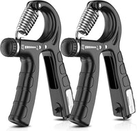 2 Pack Adjustable Hand Grip Strengthener for Hand Grip Strength and Wrist Rehabilitation (Resistance 5-60 kg) Kings Warehouse 