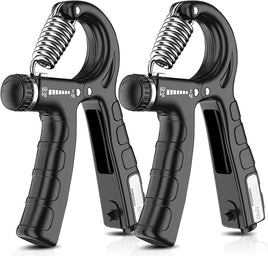 2 Pack Adjustable Hand Grip Strengthener for Hand Grip Strength and Wrist Rehabilitation (Resistance 5-60 kg) Kings Warehouse 