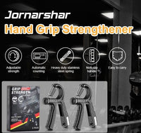 2 Pack Adjustable Hand Grip Strengthener for Hand Grip Strength and Wrist Rehabilitation (Resistance 5-60 kg) Kings Warehouse 