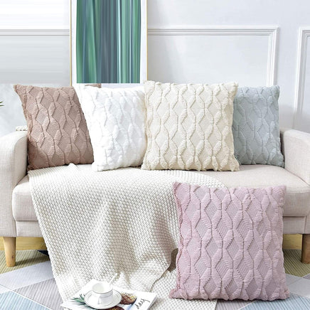 2 Pack Decorative Boho Throw Pillow Covers 45 x 45 cm (Pink) Kings Warehouse 