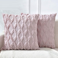 2 Pack Decorative Boho Throw Pillow Covers 45 x 45 cm (Pink) Kings Warehouse 