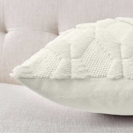 2 Pack Decorative Boho Throw Pillow Covers 45 x 45 cm (White) Furniture Frenzy Kings Warehouse 