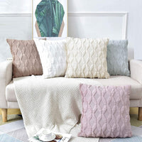 2 Pack Decorative Boho Throw Pillow Covers 45 x 45 cm (White) Furniture Frenzy Kings Warehouse 
