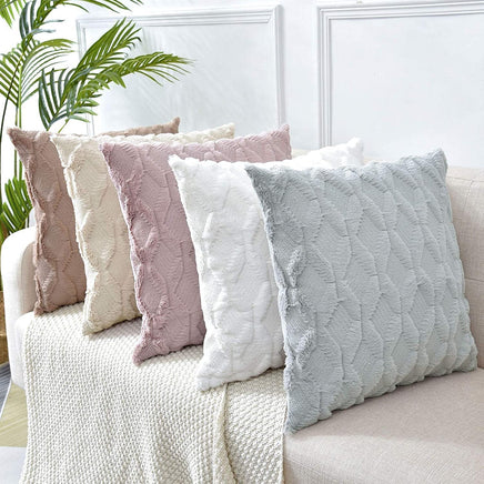 2 Pack Decorative Boho Throw Pillow Covers 45 x 45 cm (White) Furniture Frenzy Kings Warehouse 