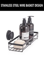 2 Pack Rectangular Corner Shower Caddy Shelf Basket Rack with Premium Vacuum Suction Cup No-Drilling for Bathroom and Kitchen Boxing Day Bash Kings Warehouse 