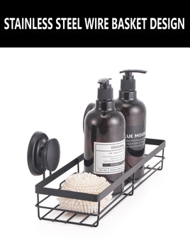 2 Pack Rectangular Corner Shower Caddy Shelf Basket Rack with Premium Vacuum Suction Cup No-Drilling for Bathroom and Kitchen Boxing Day Bash Kings Warehouse 