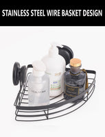 2 Pack Round Corner Shower Caddy Shelf Basket Rack with Premium Vacuum Suction Cup No-Drilling for Bathroom and Kitchen Kings Warehouse 