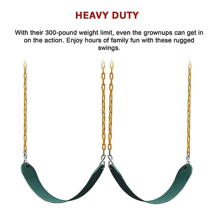 2 Pack Swings Seats Heavy Duty 66" Chain Plastic Coated Playground Swing Home & Garden Kings Warehouse 