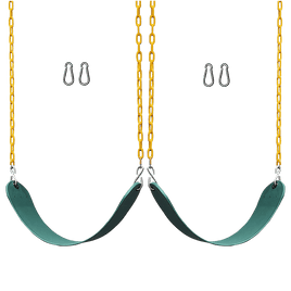 2 Pack Swings Seats Heavy Duty 66" Chain Plastic Coated Playground Swing Home & Garden Kings Warehouse 