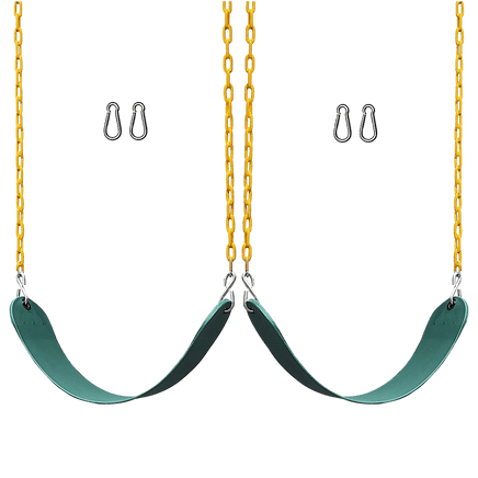 2 Pack Swings Seats Heavy Duty 66" Chain Plastic Coated Playground Swing Home & Garden Kings Warehouse 