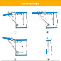 2 Pcs 100N Cabinet Door Hydraulic Hinge Metal Head Lift Support Soft Close & Buffer Telescopic Kings Warehouse 