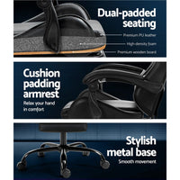 2 Point Massage Gaming Office Chair Footrest Black Furniture Kings Warehouse 