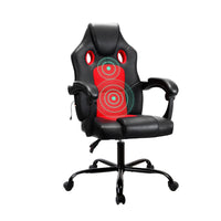 2 Point Massage Gaming Office Chair PU Leather Red Furniture Kings Warehouse 