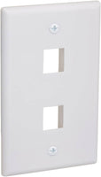 2 Port QuickPort outlet Wall Plate face plate, two Gang White Kings Warehouse 