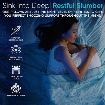 2 Premium Hotel 1150g Pillows 74CM x 48CM Pillows Breathable Cotton Kings Warehouse 