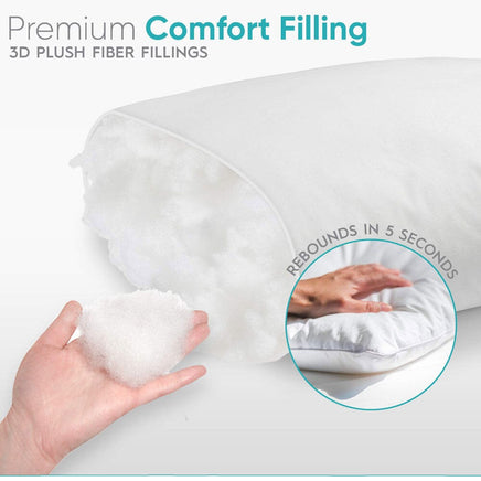 2 Premium Hotel 1150g Pillows 74CM x 48CM Pillows Breathable Cotton Kings Warehouse 