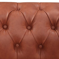 2 Seater 3 Seater Brown Sofa Lounge Set Button Tufted in Faux Leather Furniture Kings Warehouse 