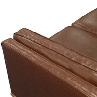 2 Seater Faux Leather Sofa Brown Modern Lounge Set for Living Room Couch with Wooden Frame Furniture Kings Warehouse 