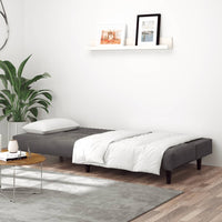 2-Seater Sofa Bed Dark Grey Velvet Kings Warehouse 