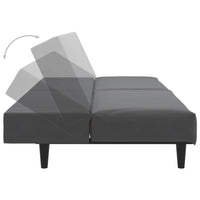 2-Seater Sofa Bed Dark Grey Velvet Kings Warehouse 