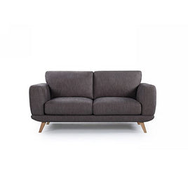 2 Seater Sofa Brown Fabric Lounge Set for Living Room Couch with Solid Wooden Frame Furniture Kings Warehouse 