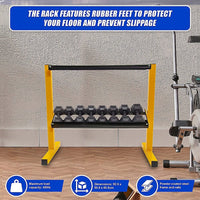 2 Tier Dumbbell Rack for Dumbbell Weights Storage Sports & Fitness Kings Warehouse 